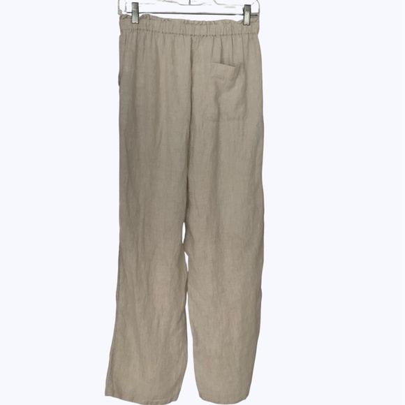 J Crew Flax Linen Soleil Pants Elastic Drawstring Waist SZ XS - Picture 6 of 13